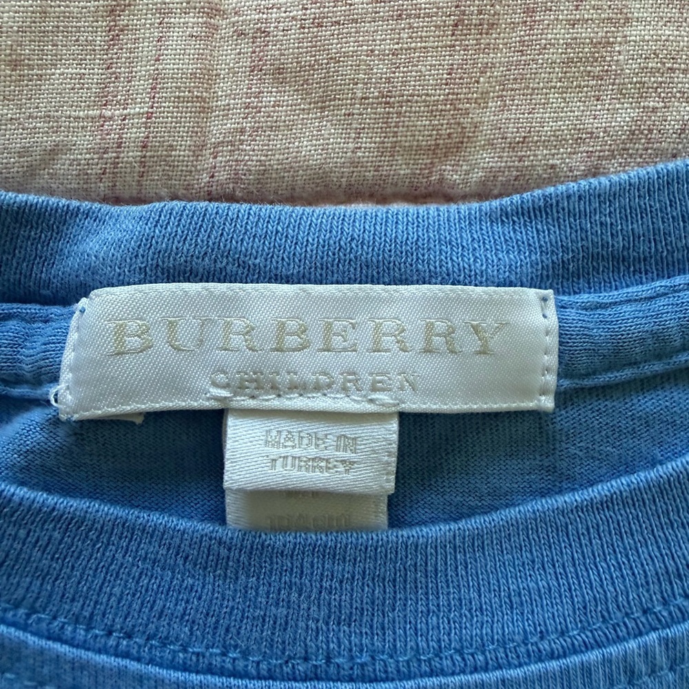 Burberry Boys Graphic T-Shirt Size 4 Blue Short Sleeve - Picture 3 of 5